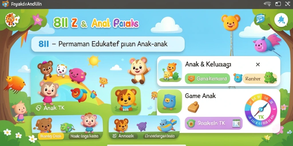 Antarmuka 8II yang cerah dan ramah anak.