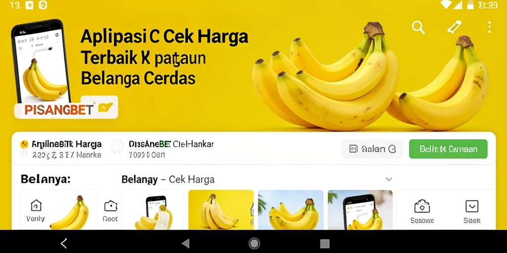 Antarmuka PISANGBET yang menarik untuk cek harga produk.