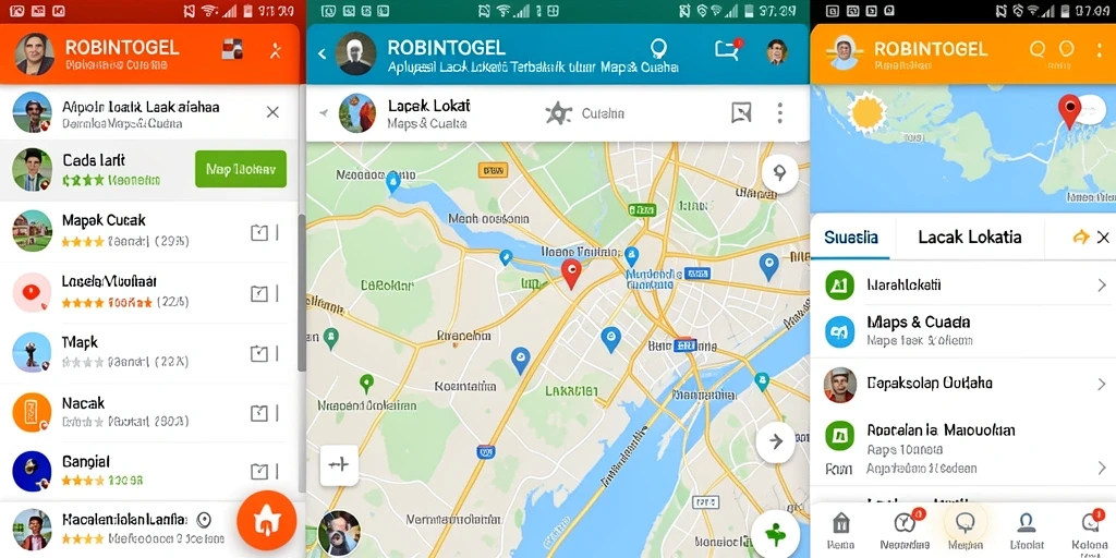 Tampilan antarmuka ROBINTOGEL menawarkan kemudahan dalam melacak lokasi.